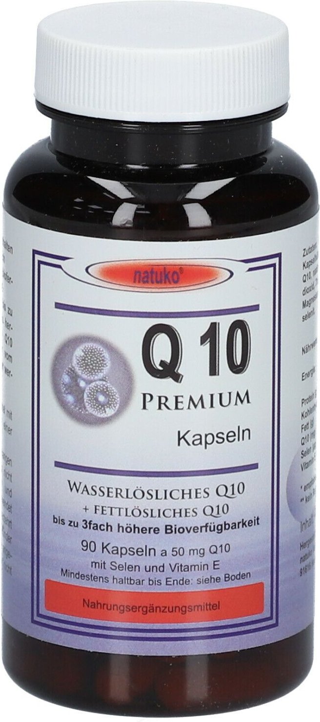 Q10 Kapseln 50 mg natürlich wasserlöslich 90 St