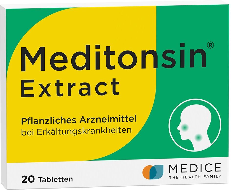 Meditonsin Extract pflanzliche Erkältungstabletten 20 St Tabletten
