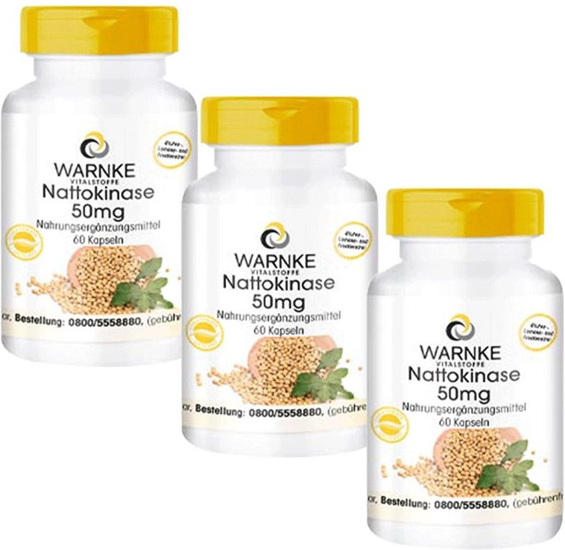 Nattokinase 50Mg 3er-Pack 3x60 St Kapseln