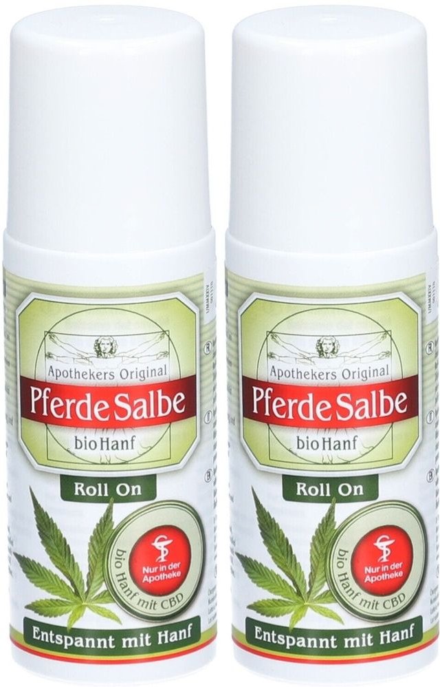 Pferdesalbe Apothekers Original Bio Hanf Roll-on 2x 2x75 ml Gel