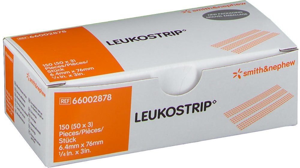 Leukostrip Wundnahtstreifen 6,4x76 mm Box 50x3 St Pflaster