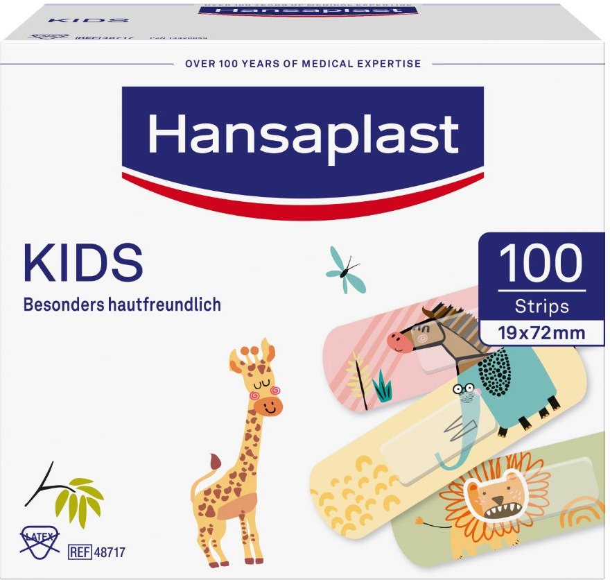 Hansaplast Kids Pflasterstrips Universal 1,9x7,2cm 100 St Pflaster