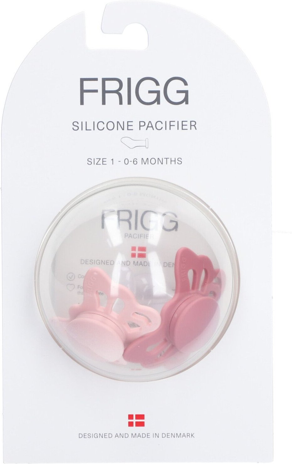 Frigg Silicoon Fopspeen Butterfly Cedar - Pink 0-6 Maanden 1 St Schnuller