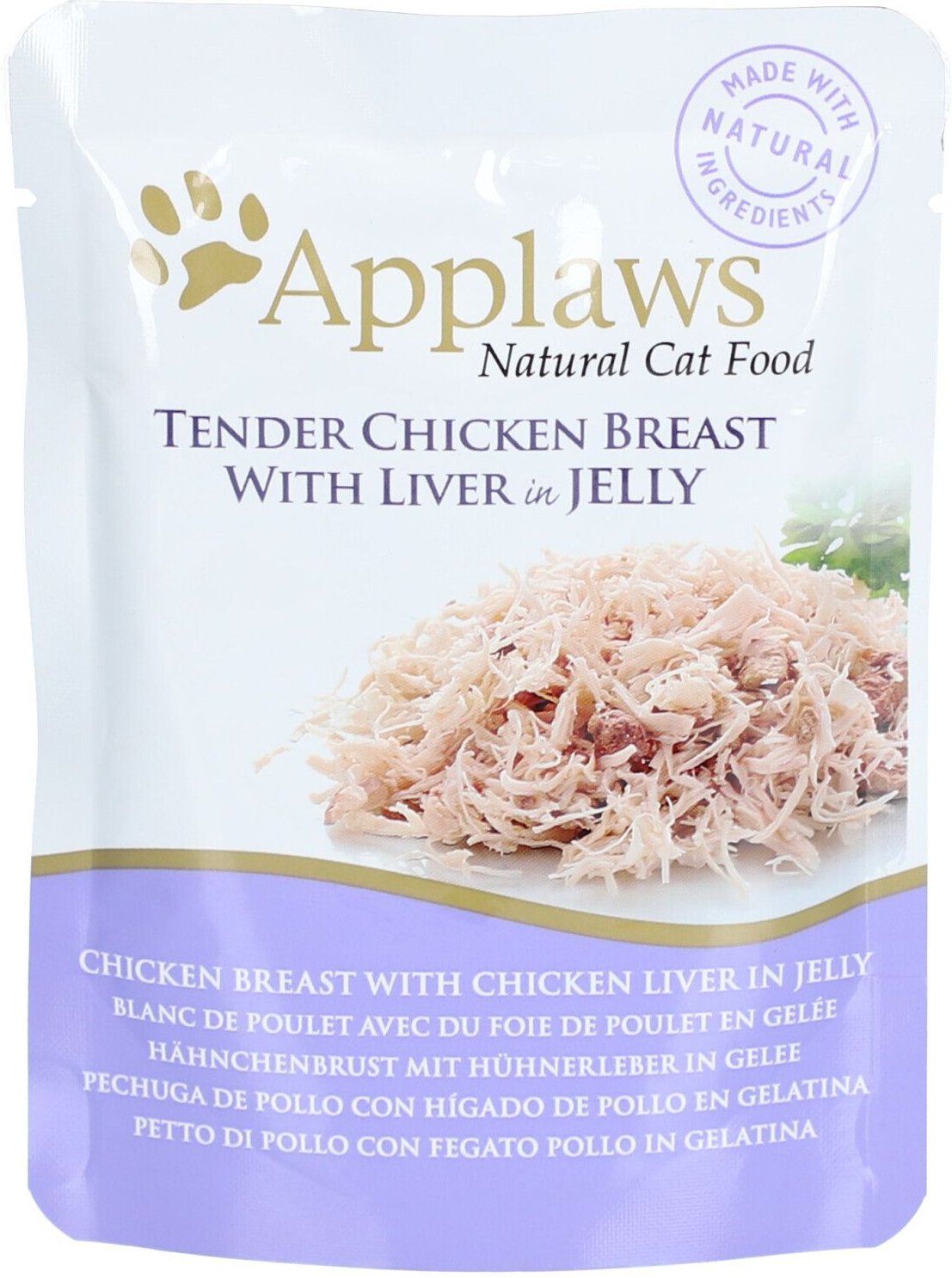 Thumbnail - Applaws Nassfutter im Beutel mit Huhn und Leber Gelee für Katzen 70 g