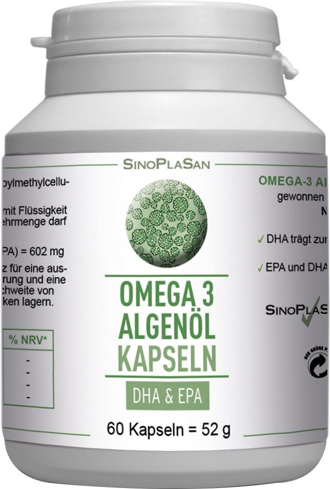 Omega-3 Algenöl Dha+Epa Kapseln 60 St
