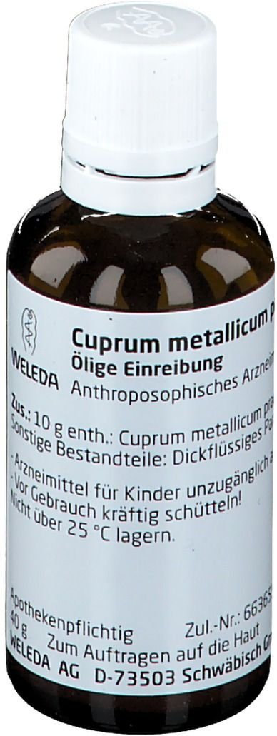 Cuprum Metallicum praep.0,4% ölige Einreibung 40 g