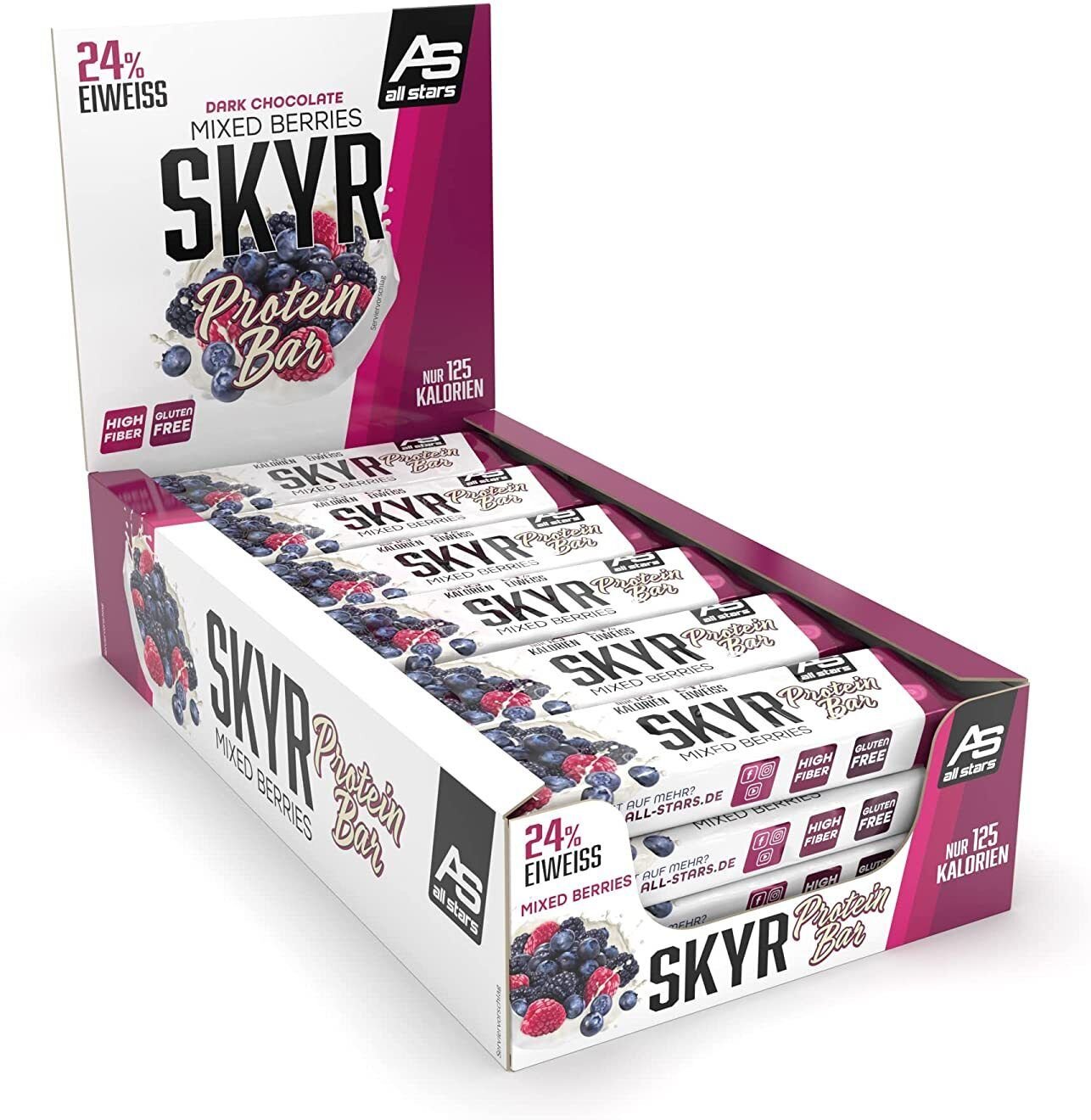 Thumbnail - All Stars Skyr Protein Bar Mixed Berries 35 g Riegel
