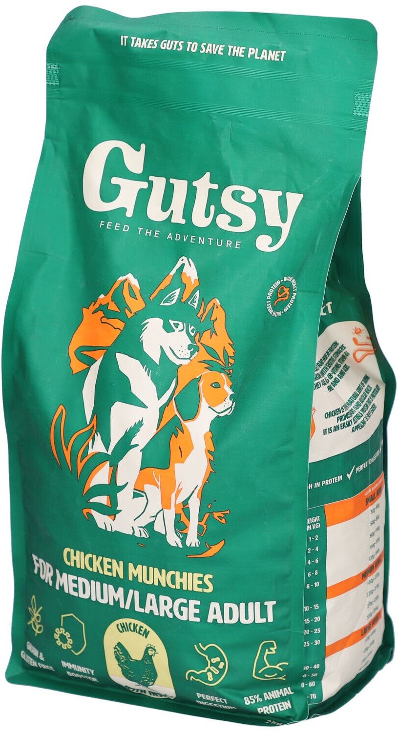 Gutsy Chicken Munchies Medium&large Adult 2kg 2 kg Futter