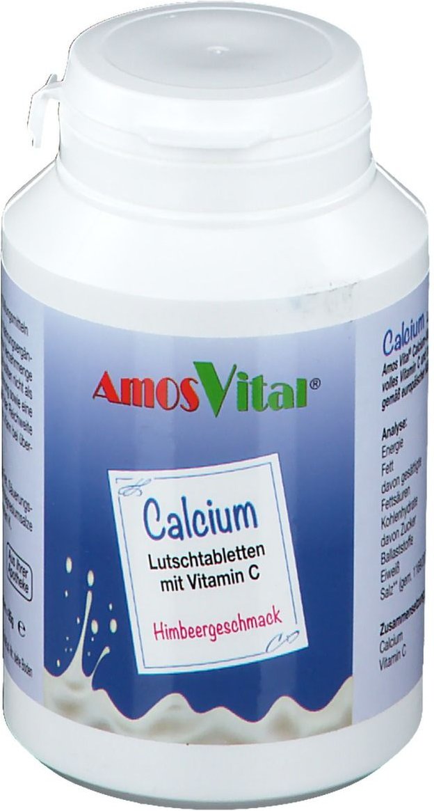 Calcium 200 mg+Vitamin C 30 mg AmosVital Lutsch. 50 St Lutschtabletten