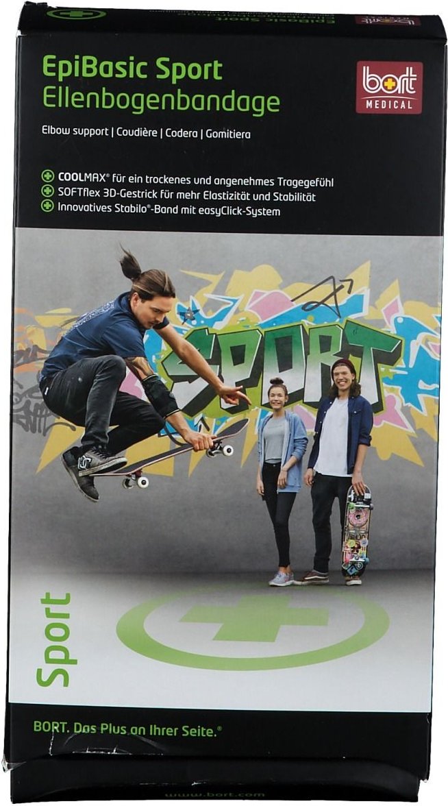 Bort EpiBasic Sport Bandage L schwarz 1 St Bandage(s)