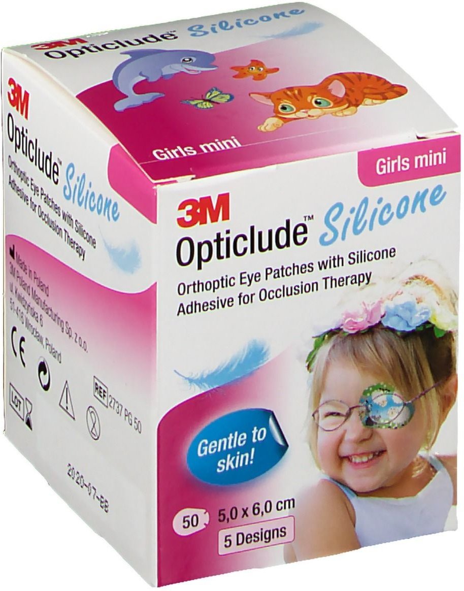 Opticlude Silicone girls mini 5x6 cm 2737Pg 50 St Pflaster