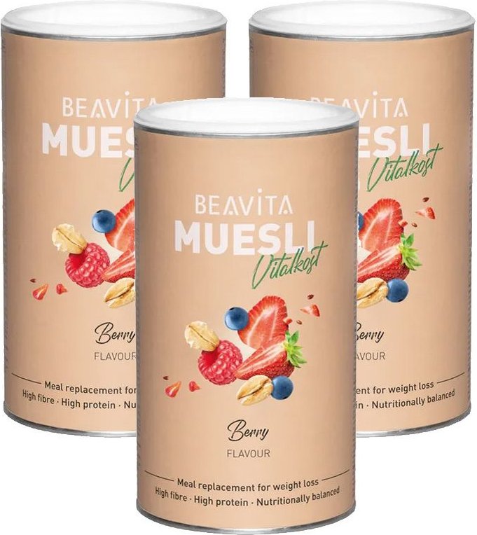 Beavita Diät-Müsli Beere 3er-Pack 3x500 g Pulver