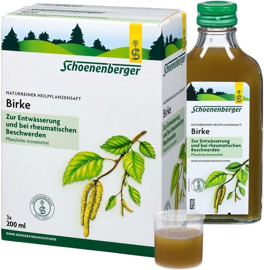 Birkensaft Schoenenberger Heilpflanzensäfte 3x200 ml Saft