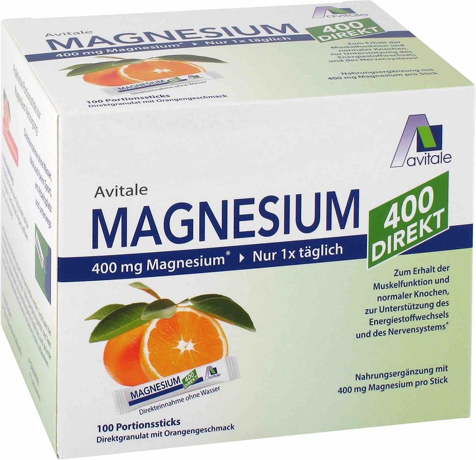 Magnesium 400 direkt Orange Portionssticks 100x2,1 g Granulat
