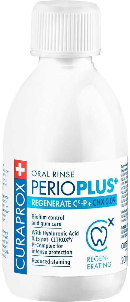 Curaprox perio Plus+ Regenerate Mundspül.CHX 0,09% 200 ml Mundwasser