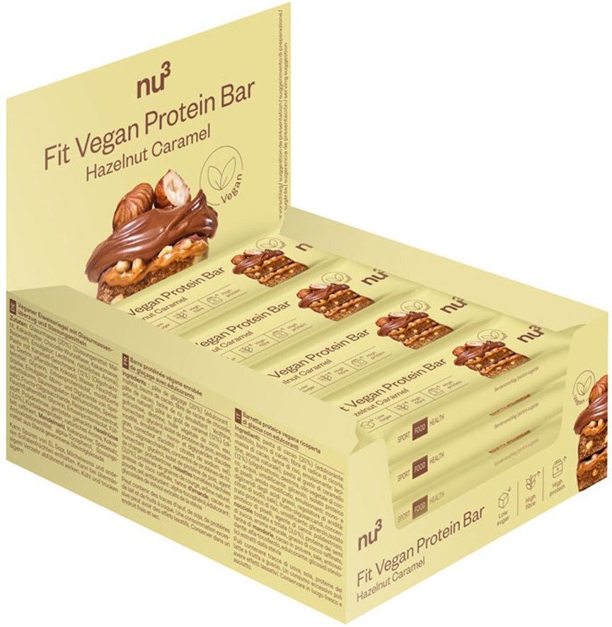 Fit Vegan Bar Hazelnut Caramel 12x50 g Riegel