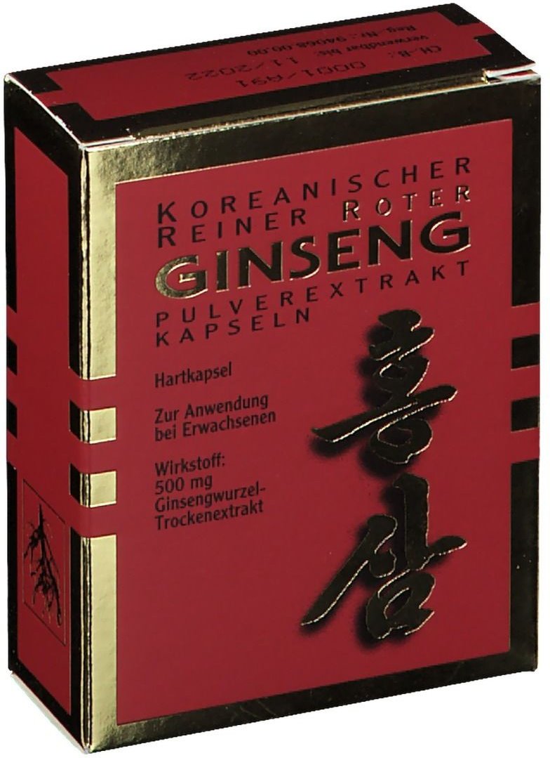 Koreanischer Reiner Roter Ginseng Pulverextr.Kaps. 30 St Kapseln