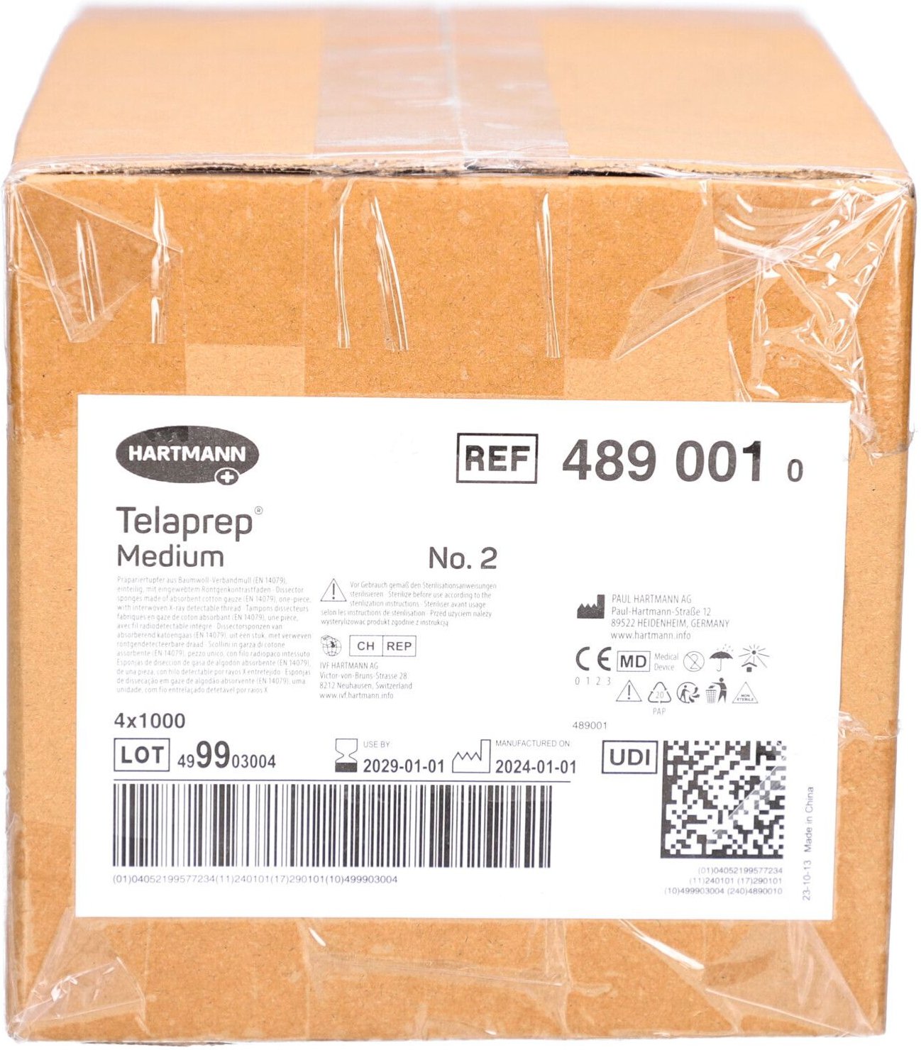 Telaprep Präpariertupfer groß 4x1000 St Tupfer