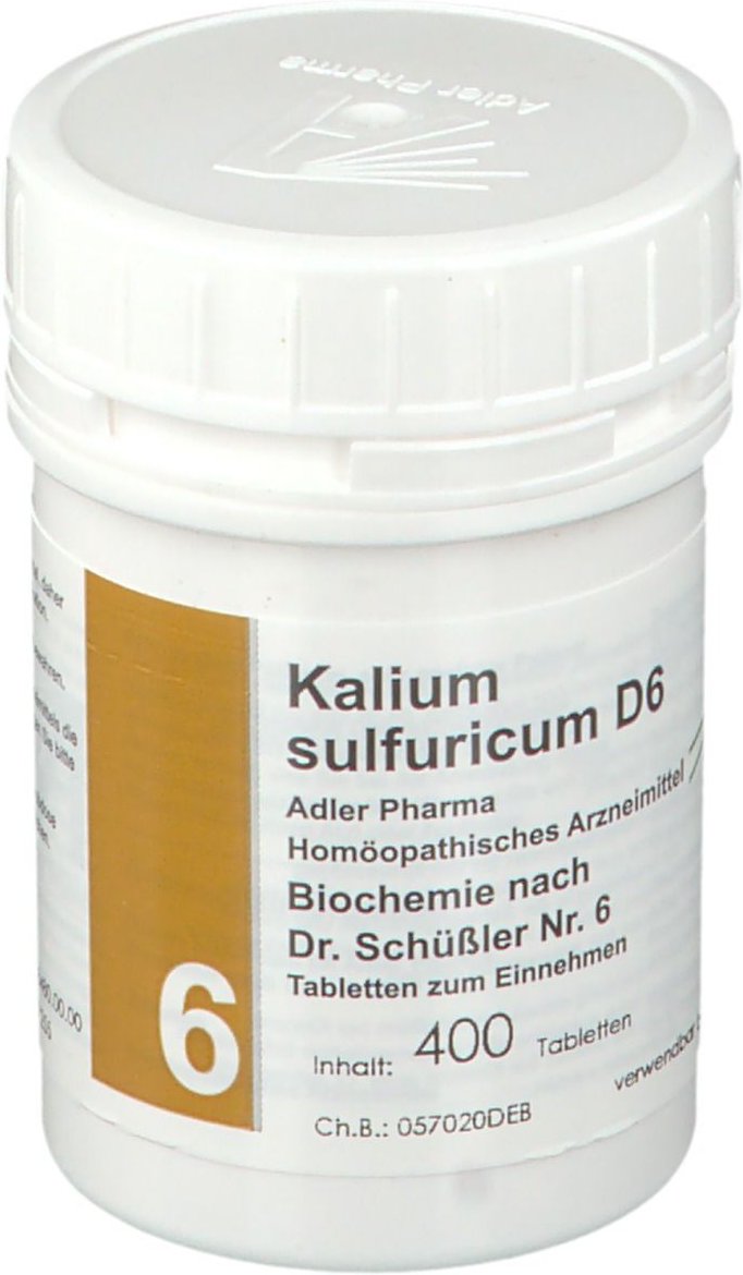Biochemie Adler 6 Kalium sulfuricum D Tabletten 400 St