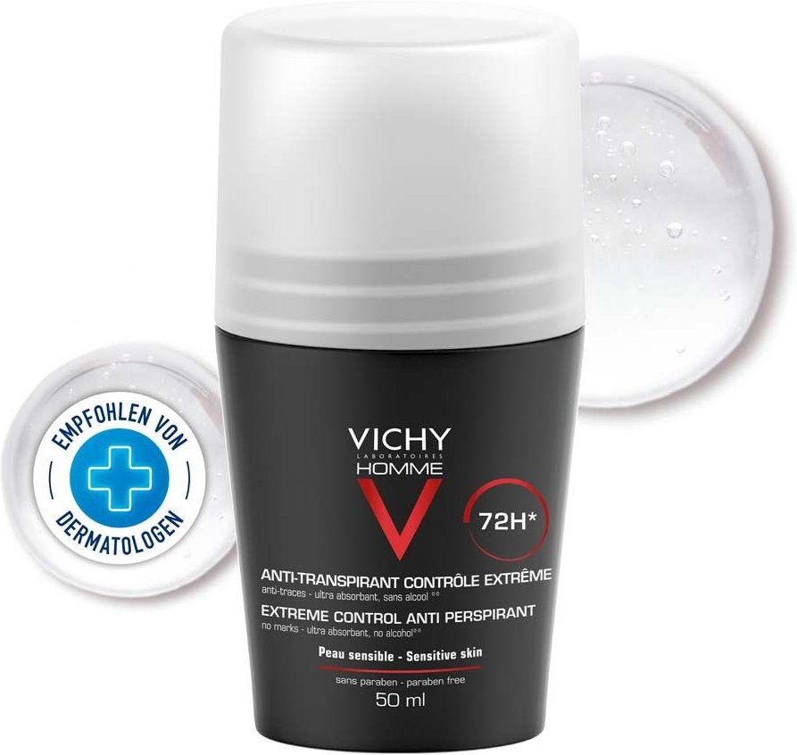 Vichy Homme Deo Antitranspirant 72h extreme Cont. 50 ml Roller