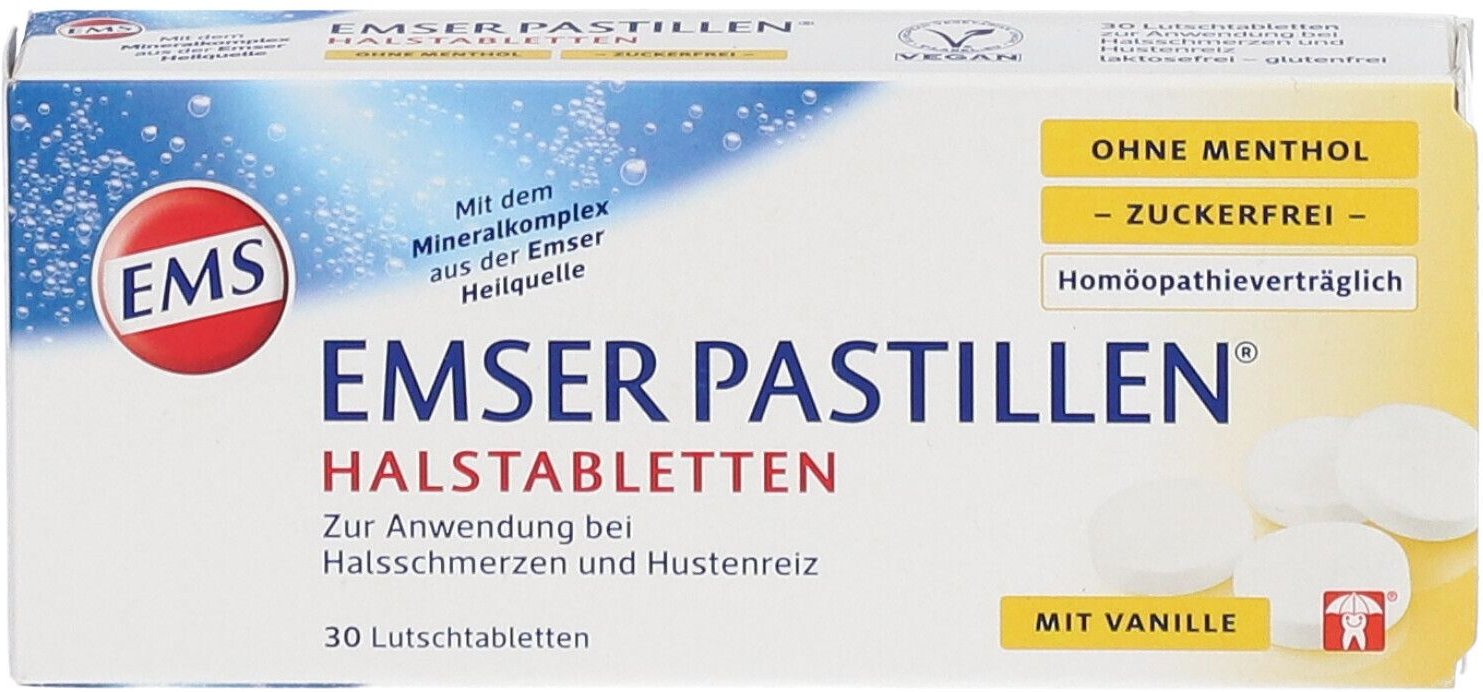 Emser Pastillen ohne Menthol zuckerfrei 30 St Lutschtabletten