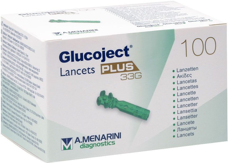 Glucoject Lancets Plus 33 G 100 St Lanzetten