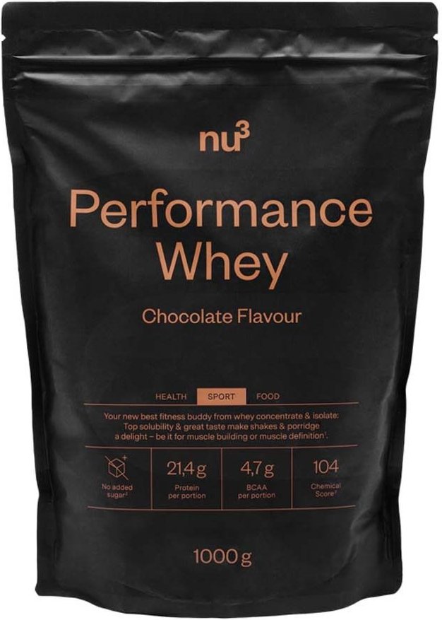 nu3 Performance Whey, Schokolade, Pulver 1000 g
