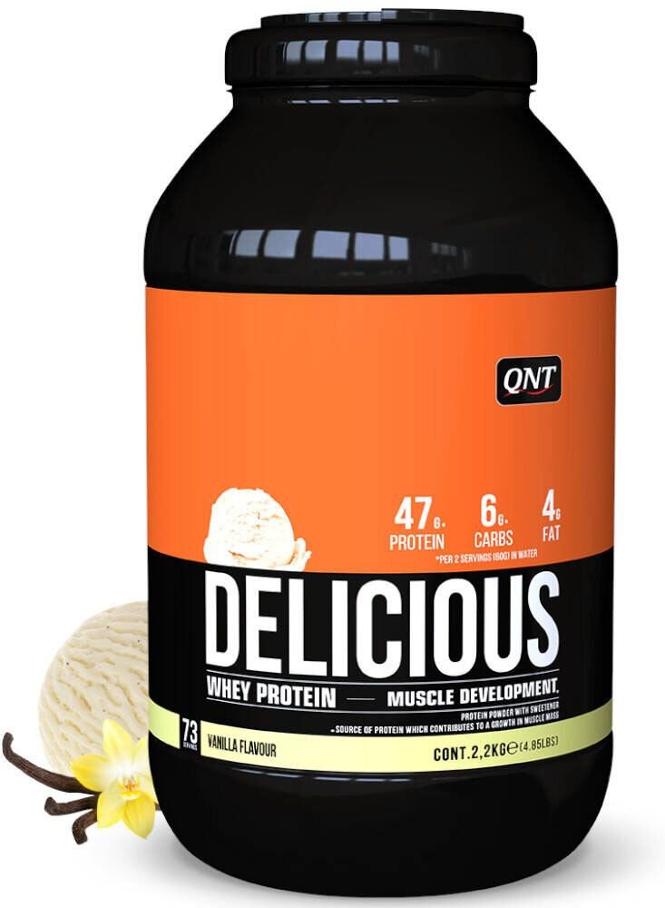 QNT Delicious Whey Protein Powder Vanilla Cream 2,2 kg Pulver