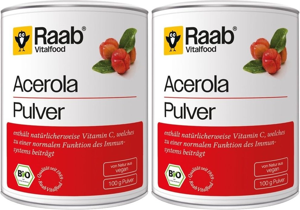 Raab Vitalfood Acerola Pulver Bio x2 2x100 g