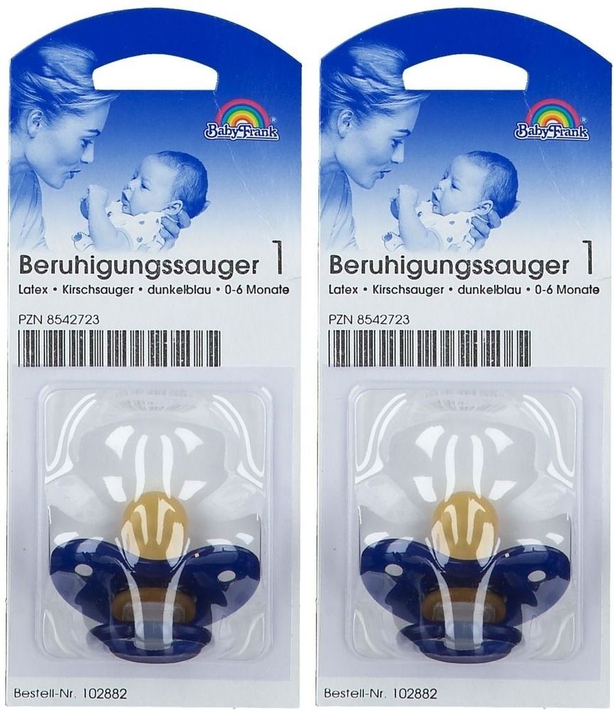 Sauger Kirsche klein gr.Scheibe dunkelblau 2x 2x1 St