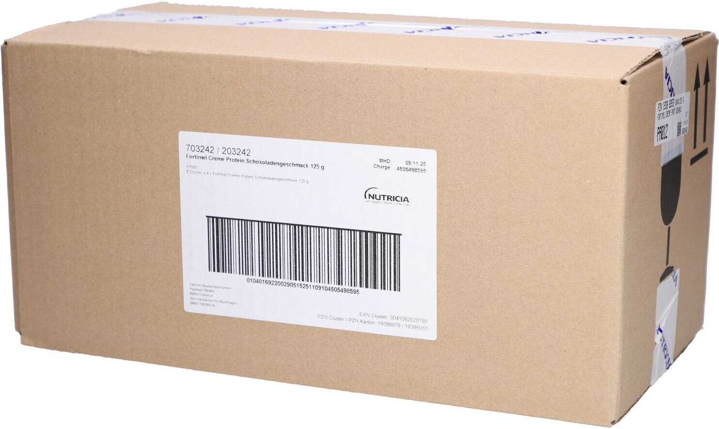 Fortimel Creme Protein Schokolade 8x4x125 g Flüssigkeit