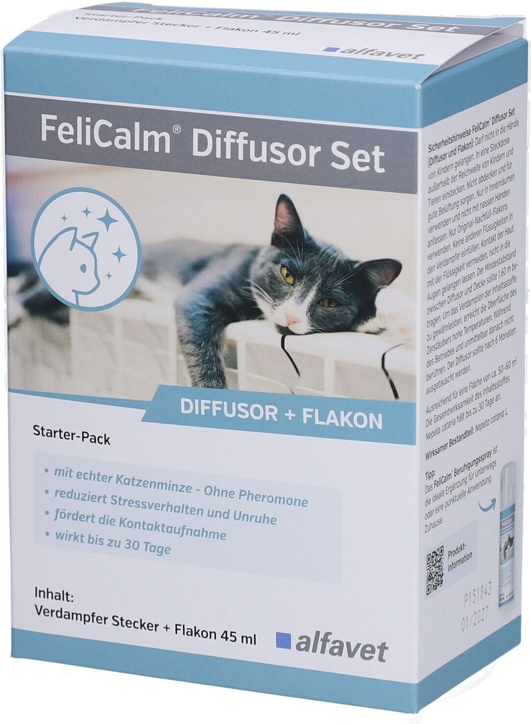 Felicalm Diffusor Set Starterpack f.Katzen 45 ml Flüssigkeit