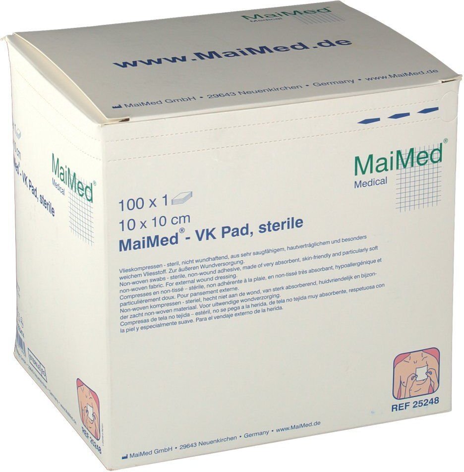 Maimed VK Pad Vlieskompressen steril 10x10 cm 100 St Kompressen