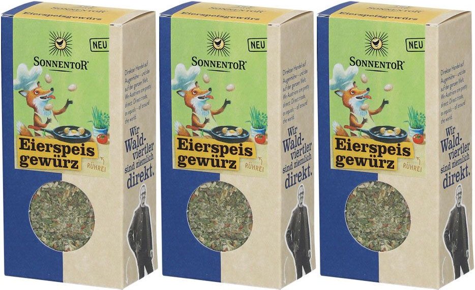 3x Sonnentor Gewzub Eiersp. 3x70 g Tee