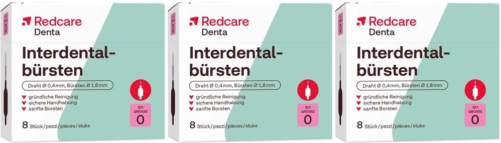 Redcare Interdentalbürsten Dreierpack 3x8 St Zahnbürste
