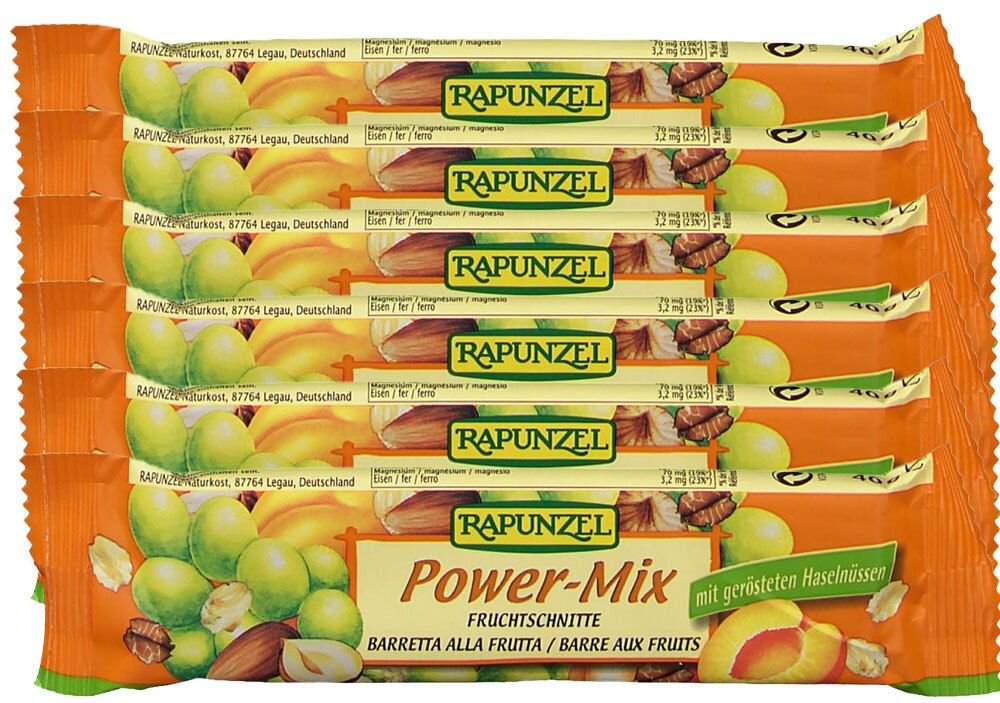 Rapunzel Bio Fruchtschnitte, Power-Mix 6x40 g Riegel