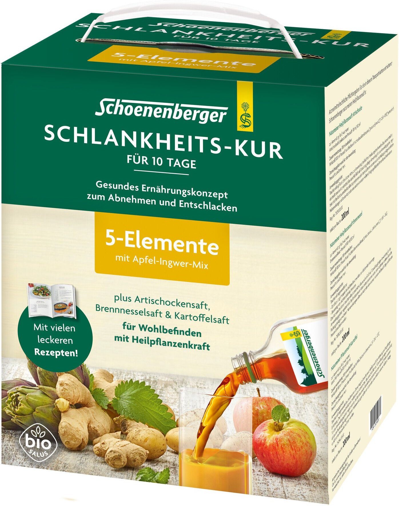 Schlankheitskur 5 Elemente Schoenenberger 1 St Saft