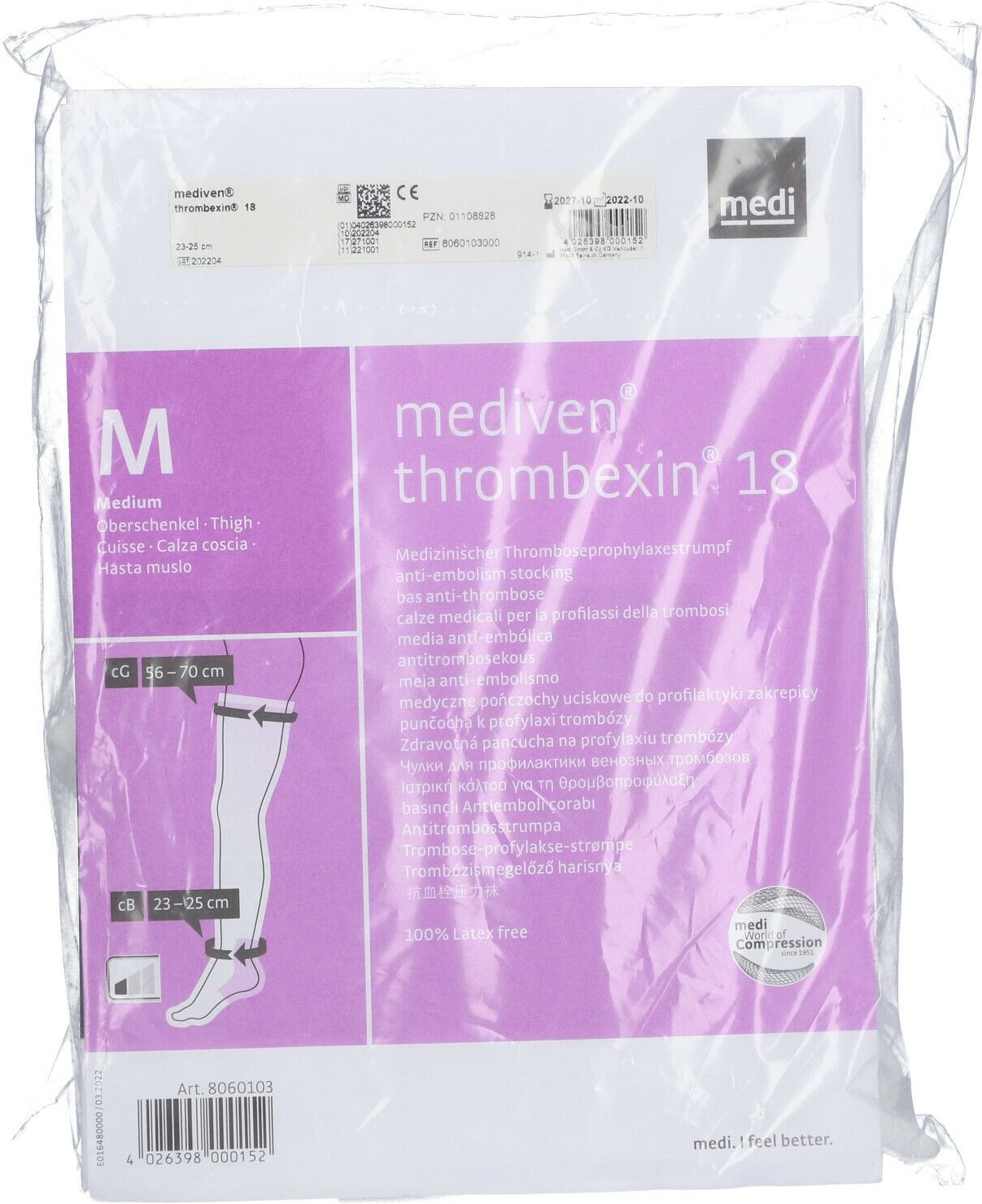 Mediven Thrombexin 18 Obersch.Str.Gr.M m.Haftb. 2 St Sonstige