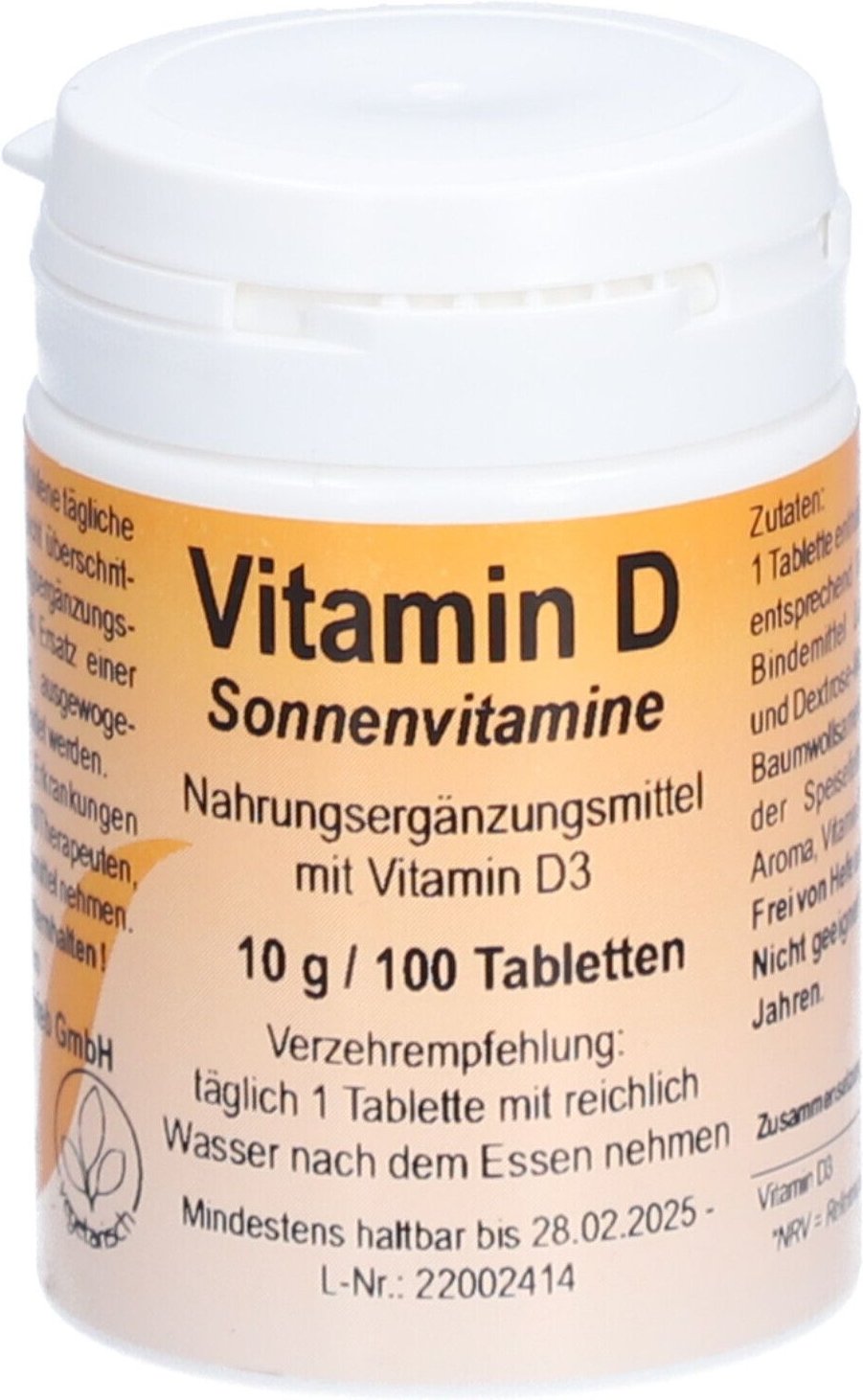 Vitamin D 1000 Sonnenvitamine Tabletten 100 St