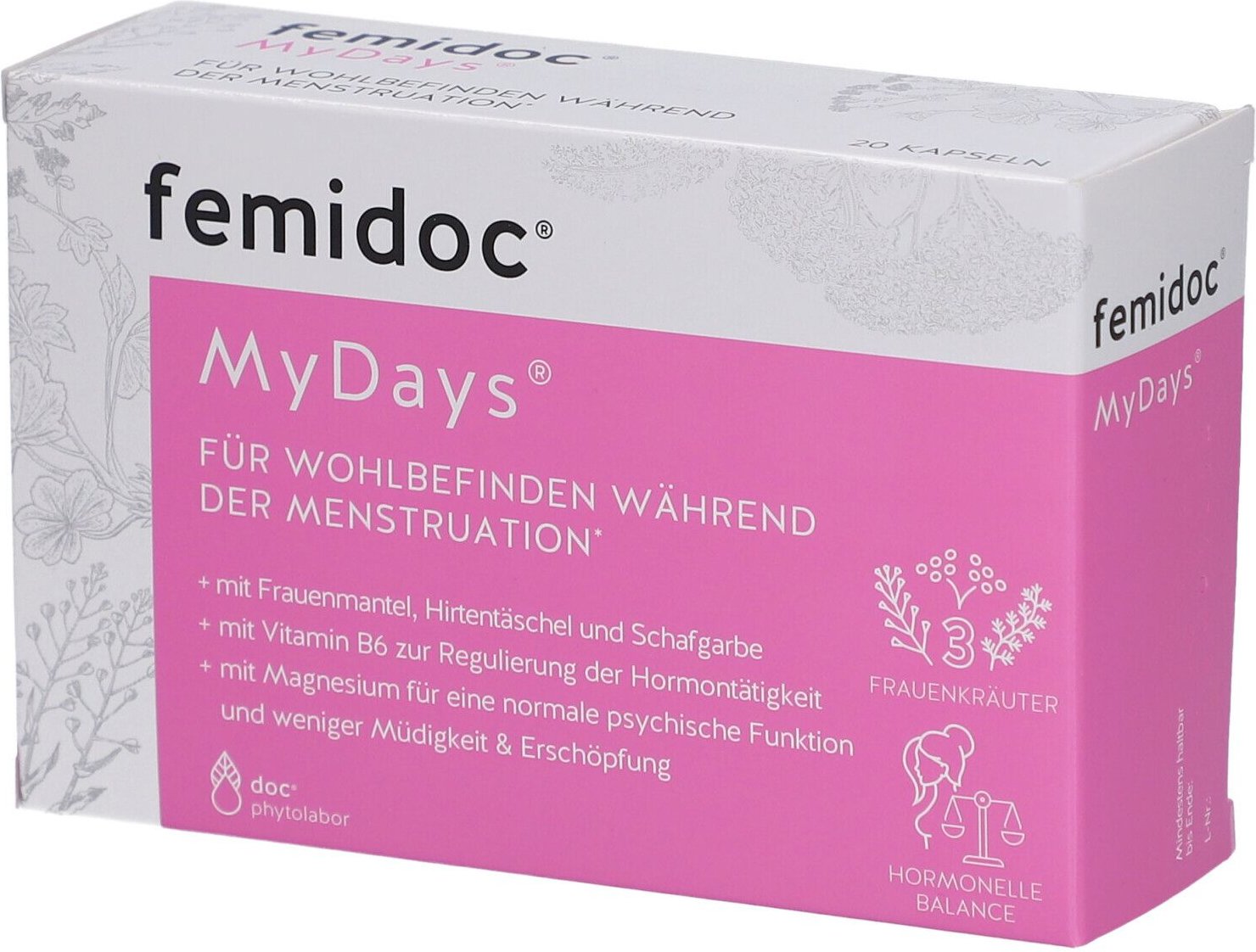Thumbnail - Femidoc MyDays für die Menstruation Kapseln 20 St