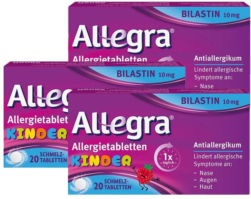 Allegra Allerg Kinder 10Mg 3er-Pack 3x20 St Schmelztabletten