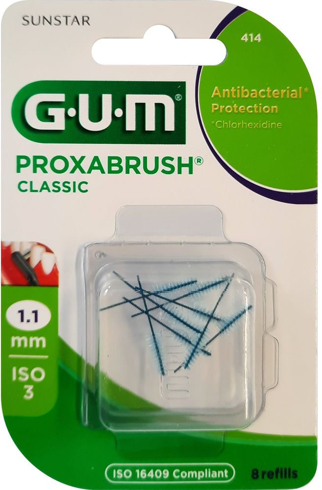 GUM Proxabrush Classic Ersatzbürsten 1,1 mm 8 St Zahnbürste