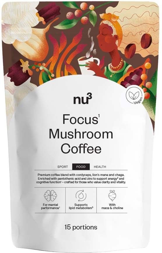 nu3 Focus Mushroom Coffee 120 g Pulver
