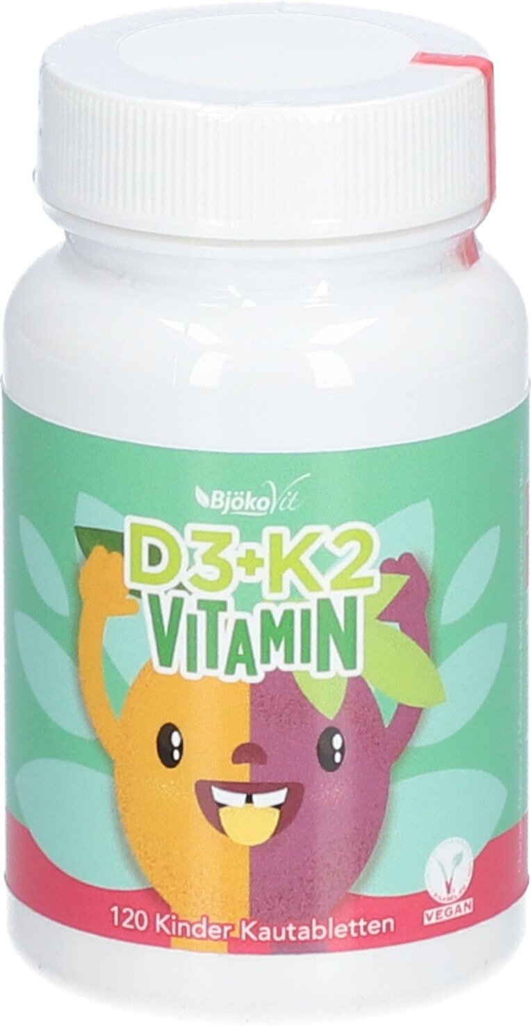Vitamin D3+K2 Kinder Kautabletten vegan 120 St