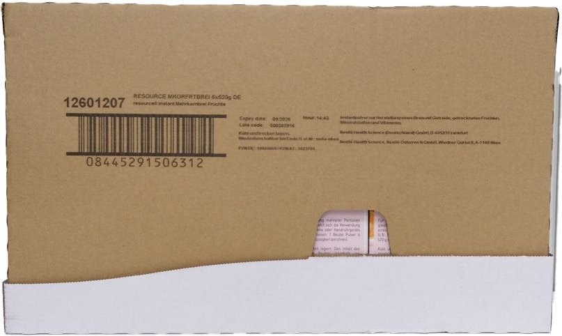 Resource instant Mehrkornbrei Früchte Pulver 6x520 g