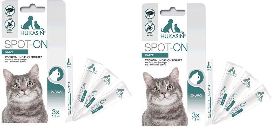 Hukasin Spot ON Katze x2 2x3x0,7 ml Ampullen