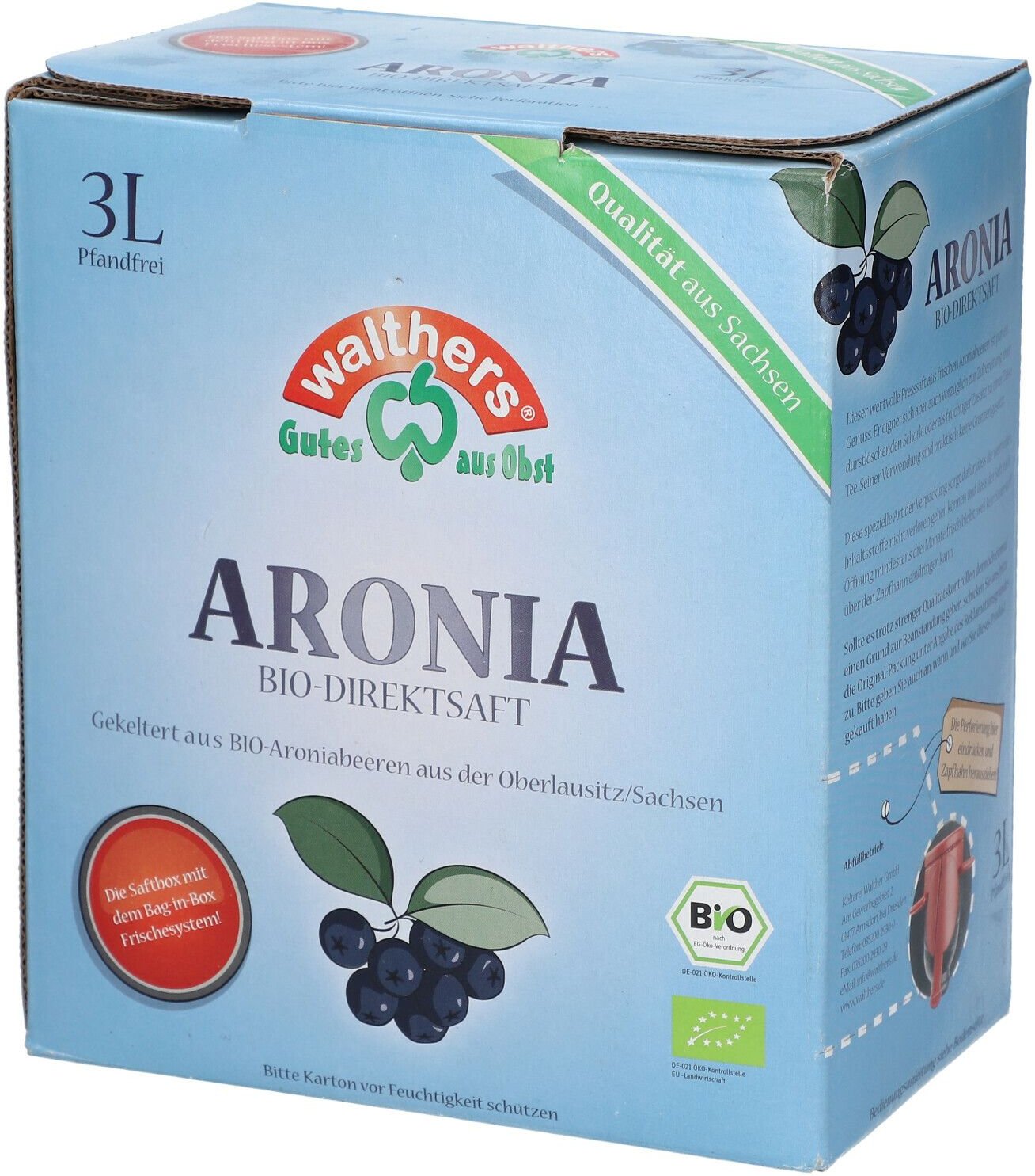 Thumbnail - Walther's Sachsen Aronia Bio-Direktsaft 3000 ml Saft