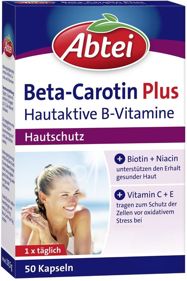 Abtei Beta-Carotin Plus Hautaktive B-Vitamine Kps. 50 St Kapseln
