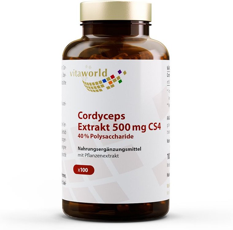 Thumbnail - Cordyceps Extrakt 500 mg CS4 40% Polysacchar.Kapseln