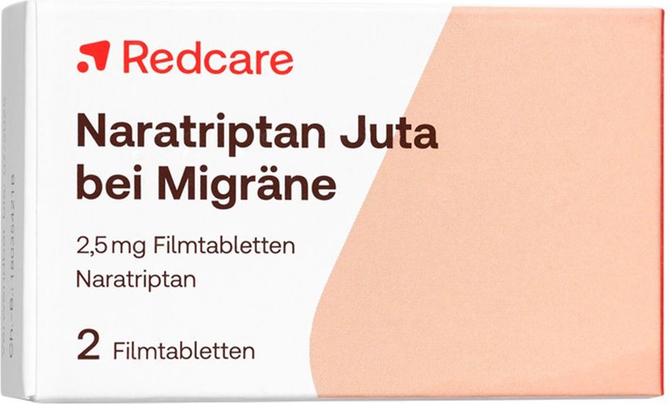 Naratriptan Juta bei Migräne 2,5 mg FTA/Redcare 2 St Filmtabletten